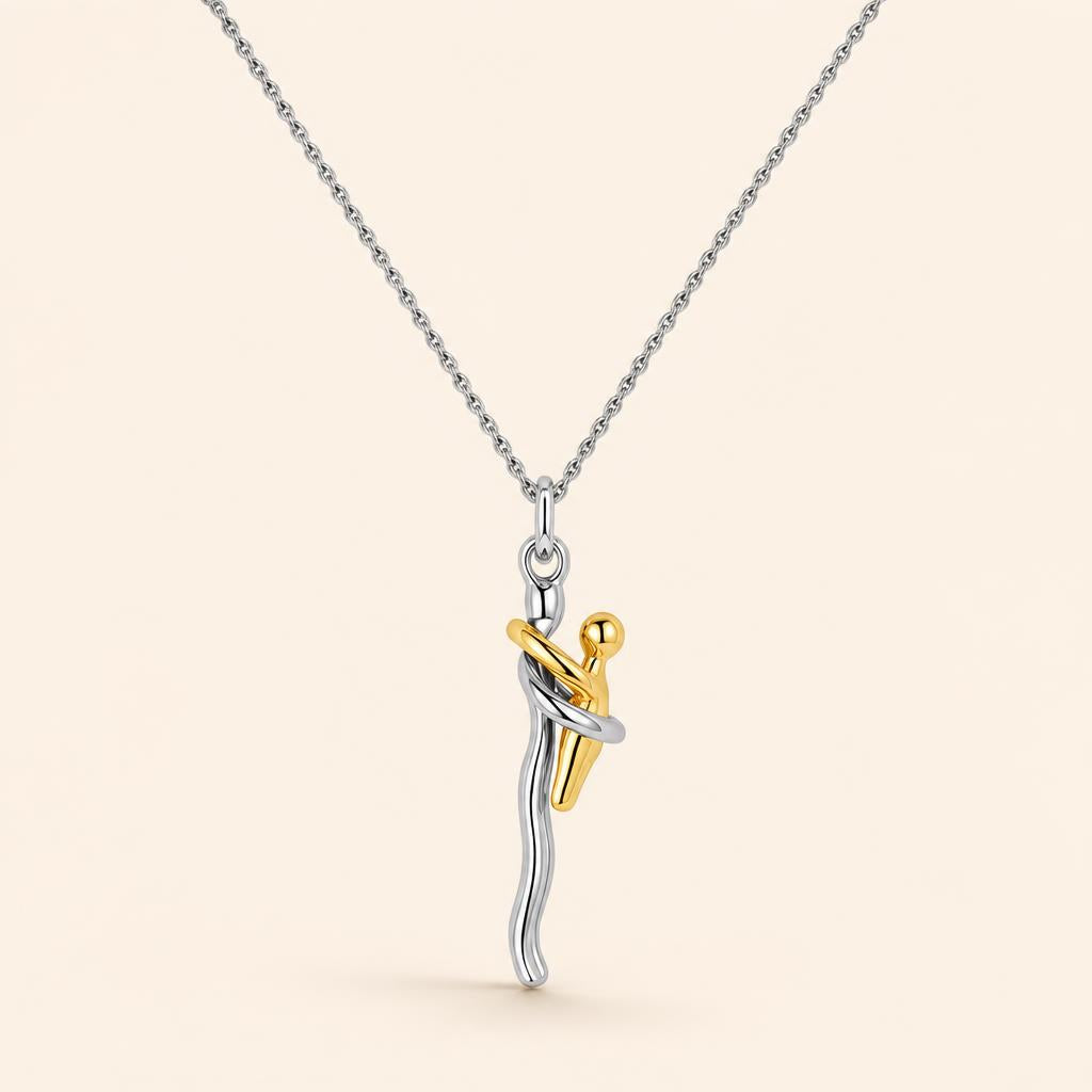 AMORA Embrace Necklace, two-tone silver and gold