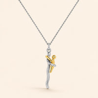 AMORA Embrace Necklace, two-tone silver and gold